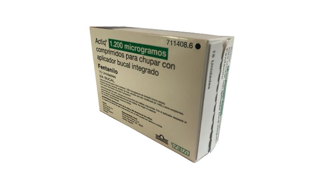 ACTIQ 1200 microgramos 15 COMPRIMIDOS PARA CHUPAR CON APLICADOR BUCAL